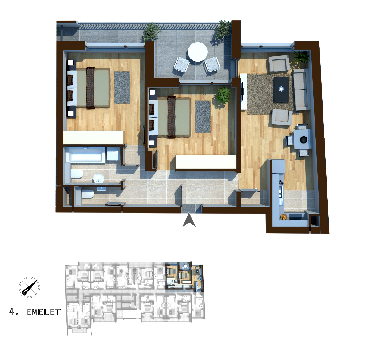 Háromszobás lakás - 308