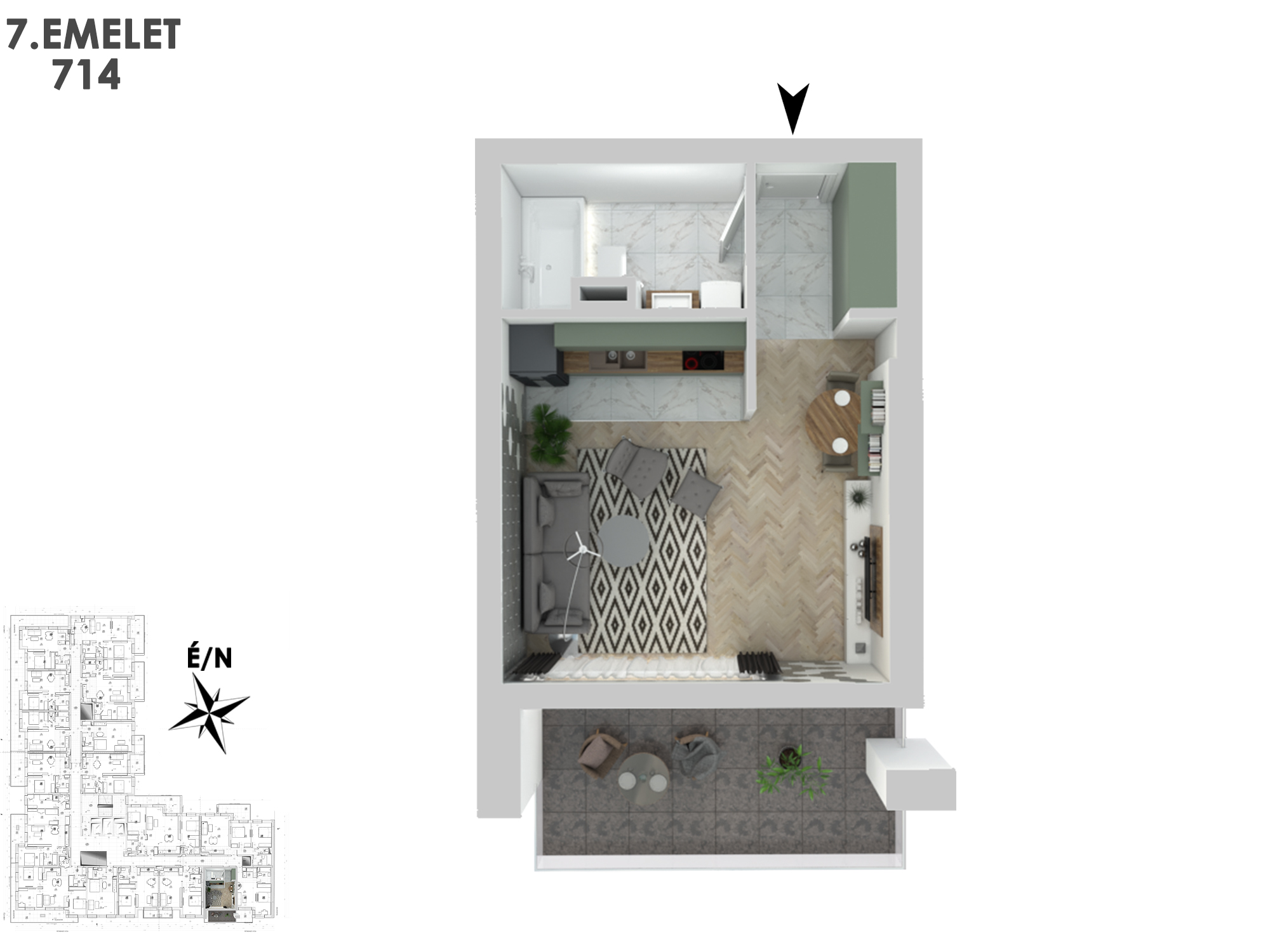 Egyszobás lakás - 714