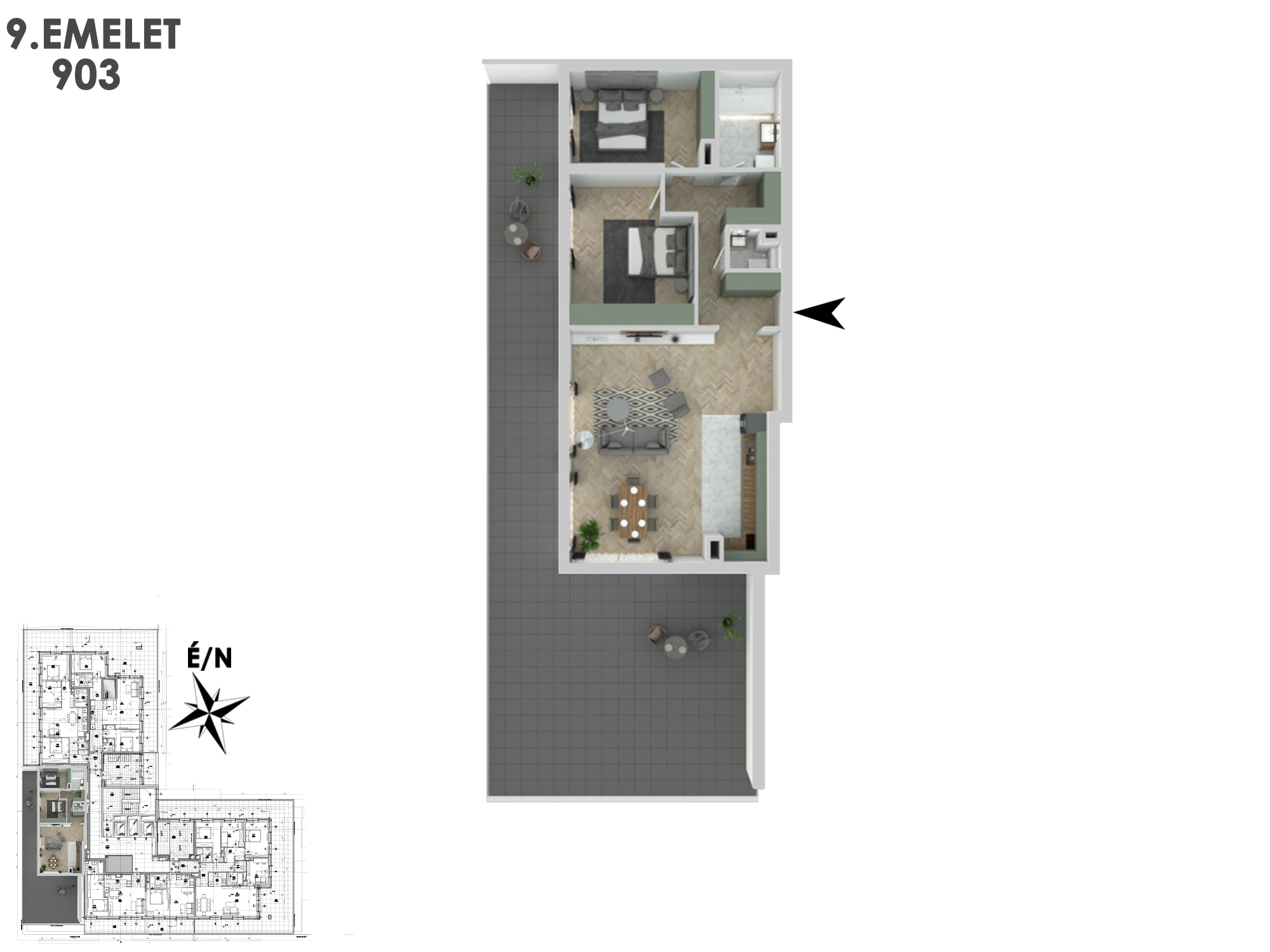 Háromszobás lakás - 903